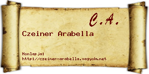 Czeiner Arabella névjegykártya