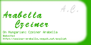 arabella czeiner business card